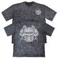 Holy Death Mens Carbon Grey Heavyweight 240gsm Vintage T-Shirt Skull Gothic