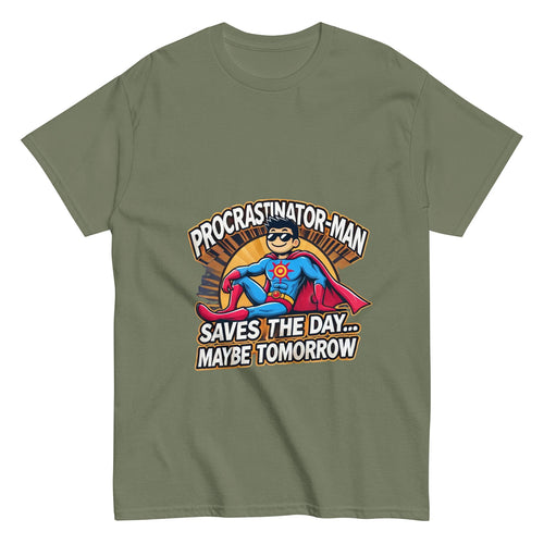 "Procrastinator Man" Classic T-Shirt, Graphic Art, perfect gift for lazy friends