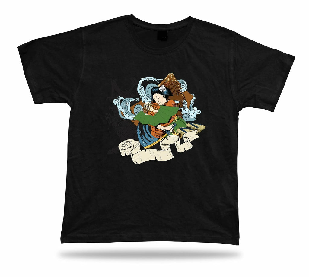 Japanese Warrior Lady unique awesome cool t shirt tee stylish modern design