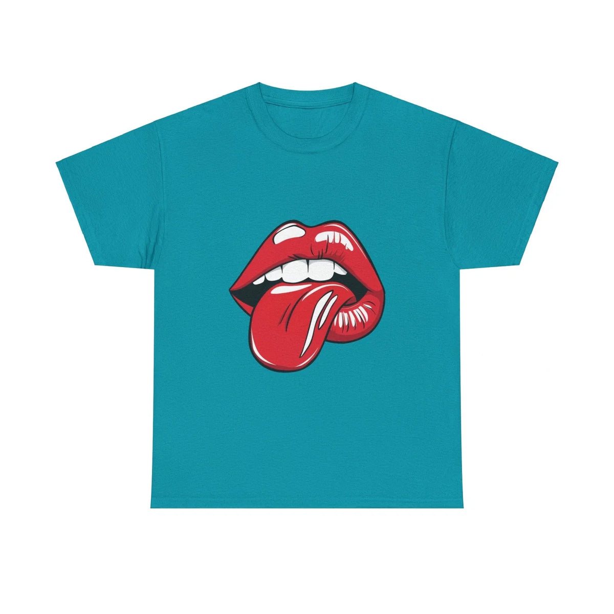 Sexy Retro PopArt Red Lips and Tounge Unisex heavy cotton Tshirt