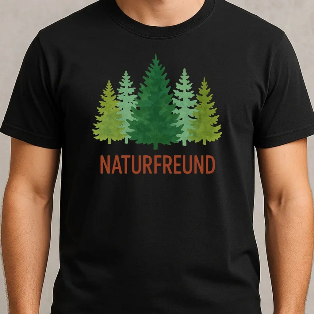 Mens Naturefriend Motif Cotton T-Shirt Size XS to 5XL
