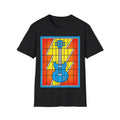 Stained Glass Guitar T-Shirt, Rock and Metal Music Graphic Tee, Regular Fit Top