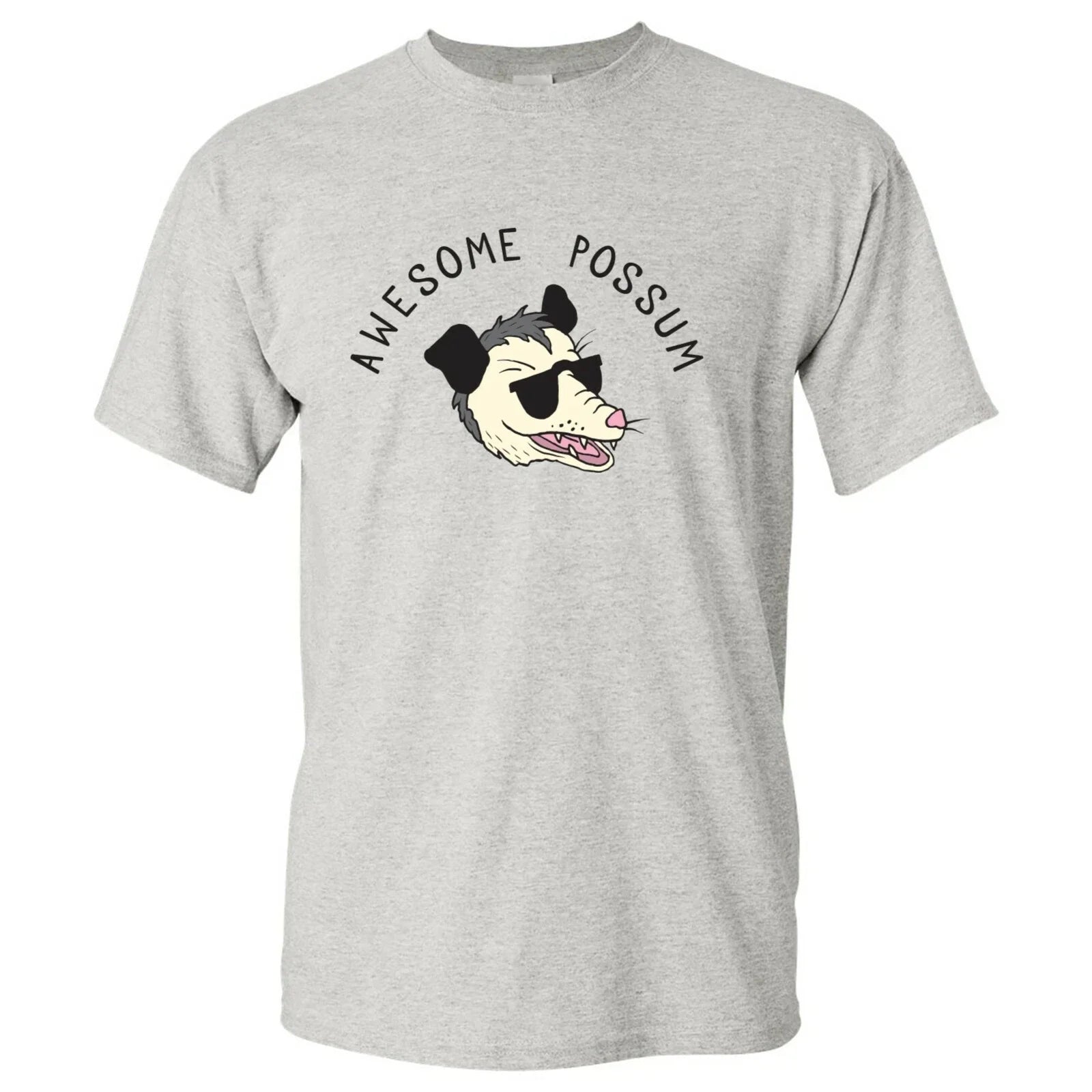 Awesome Possum - Funny Animal Dad Joke Cotton Short Sleeve T-Shirt