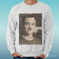 Felpa Man Light Sweater Light Grey " Sheldon Cooper Moustache Mustache "