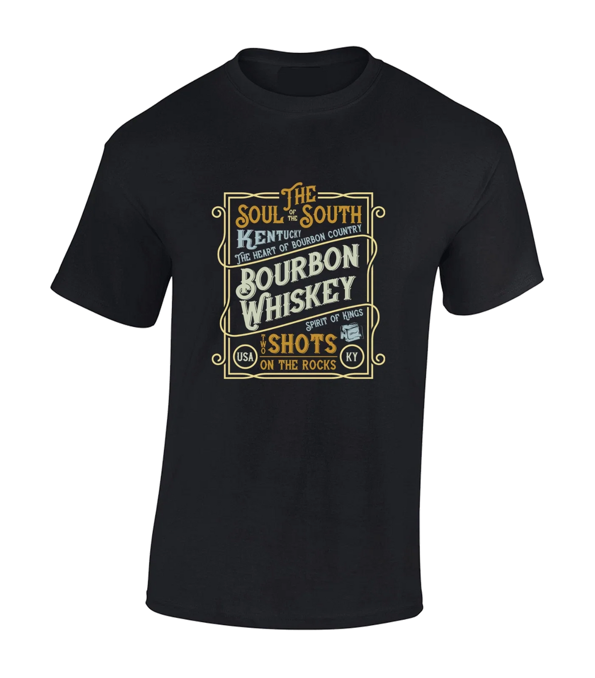 THE SOUL SOUTH BOURBON WHISKEY MENS T SHIRT COOL USA ALCOHOL GIFT IDEA TOP