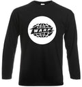 Warp Records Long Sleeve T-Shirt Men's Funny Dj Rave Earth Globe Music Tee Top