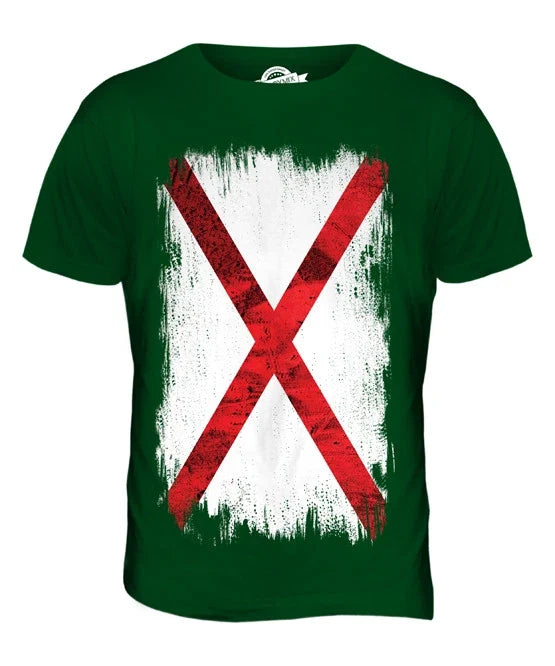 STATE OF ALABAMA GRUNGE FLAG MENS T-SHIRT TEE SHIRT XS S M L XL 2XL 3XL