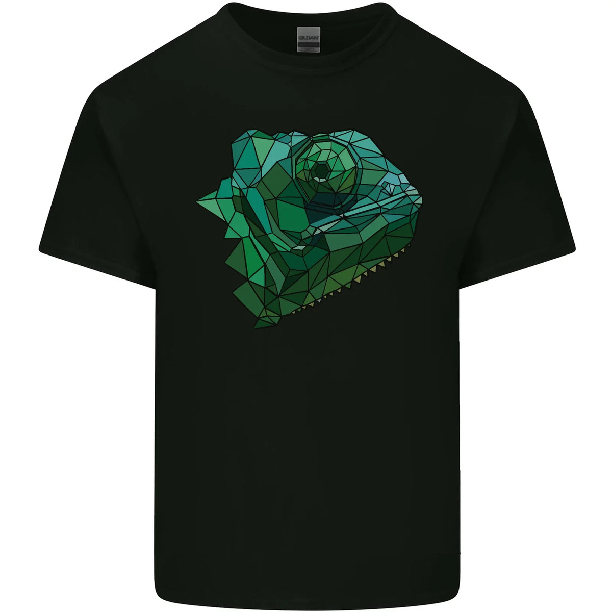 A Polygonal Chameleon Mens Cotton T-Shirt Tee Top