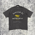 Represent T Shirt Mens XL Washed Black Powered By Represent Graphic Streetwear