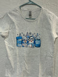 Graphic Tee Shirt- Gildan-Gnome Snowmen, Coffee, Hot chocolate, Trees, Snowflake