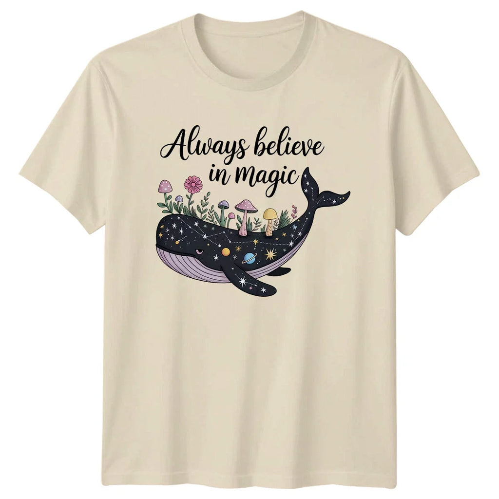 Always Believe In Magic Celestial Whale Boho T-Shirt
