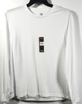 Men's T-Shirt Size Medium White Long Sleeve Athletic Works Moisture Wicking