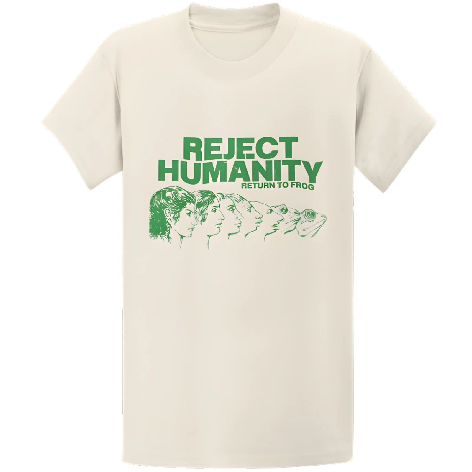 Gildan 5000 Reject Humanity Become Frog T-Shirt - Funny Weirdcore Meme Gift Tee