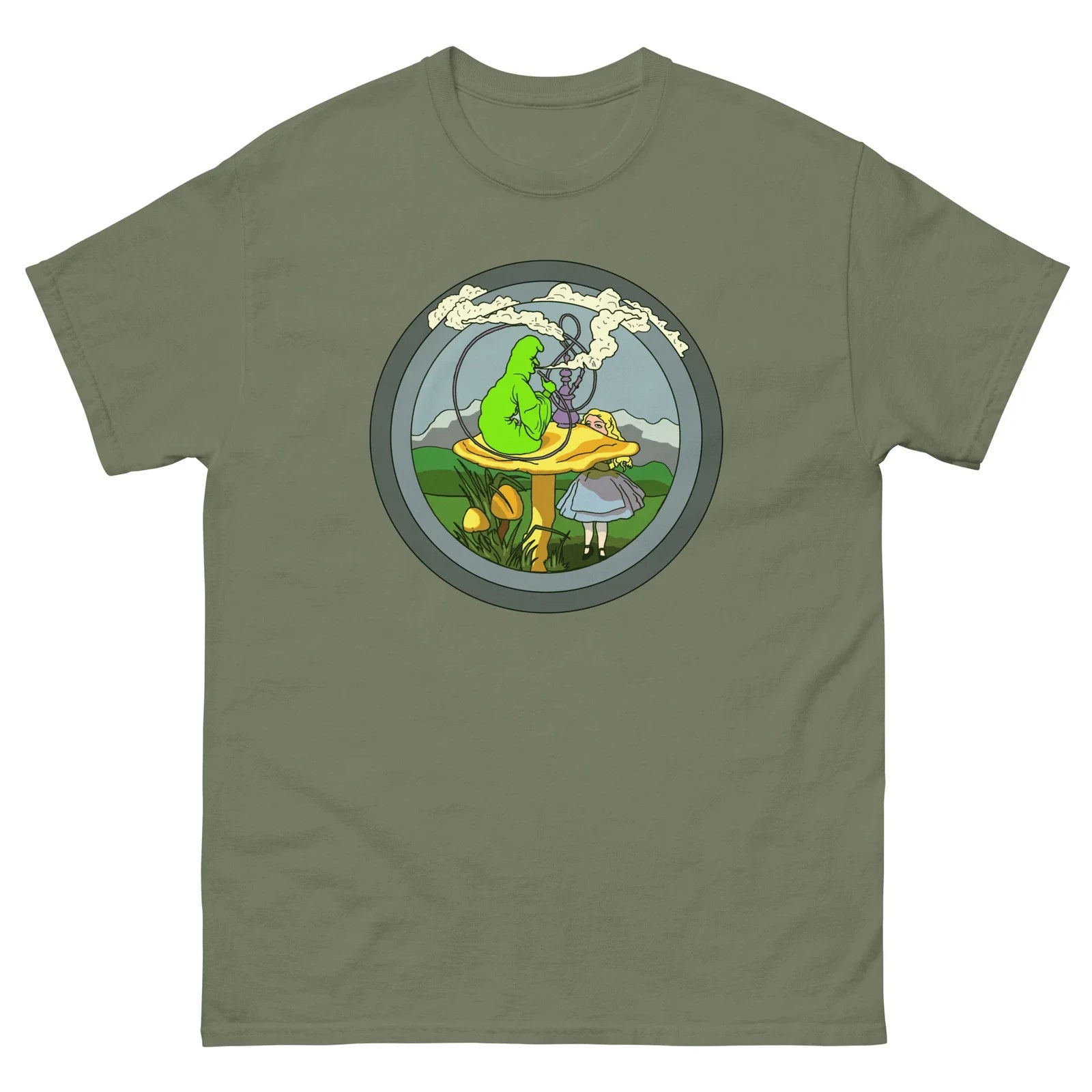 Alice in Wonderland T-shirt, The Caterpillar, LSD blotter, Psychedelic