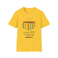 Coffee Love Language T-Shirt, Gift for Coffee Lovers