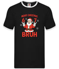Merry Christmas Bruh - Men's Ringer - Six Seven 6 7 Meme Brainrot Funny