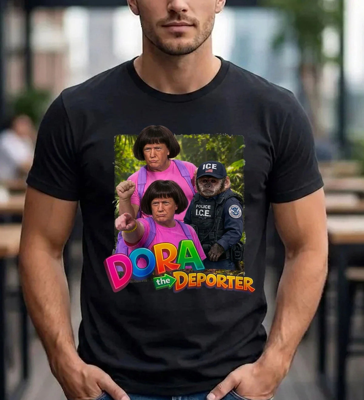 Dora the Deporter Funny Meme T-Shirt - Cartoon Trump Sarcastic Tee Top