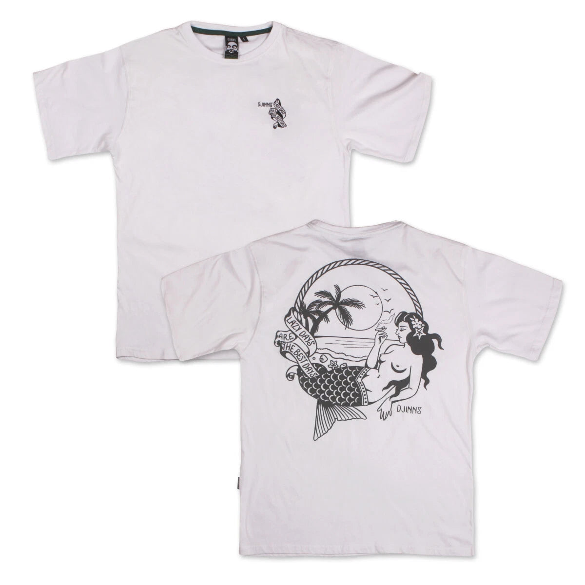 Djinns Oversize T-Shirt Lazy Mermaid Herren Oberteil Meerjungfrau chillen Men