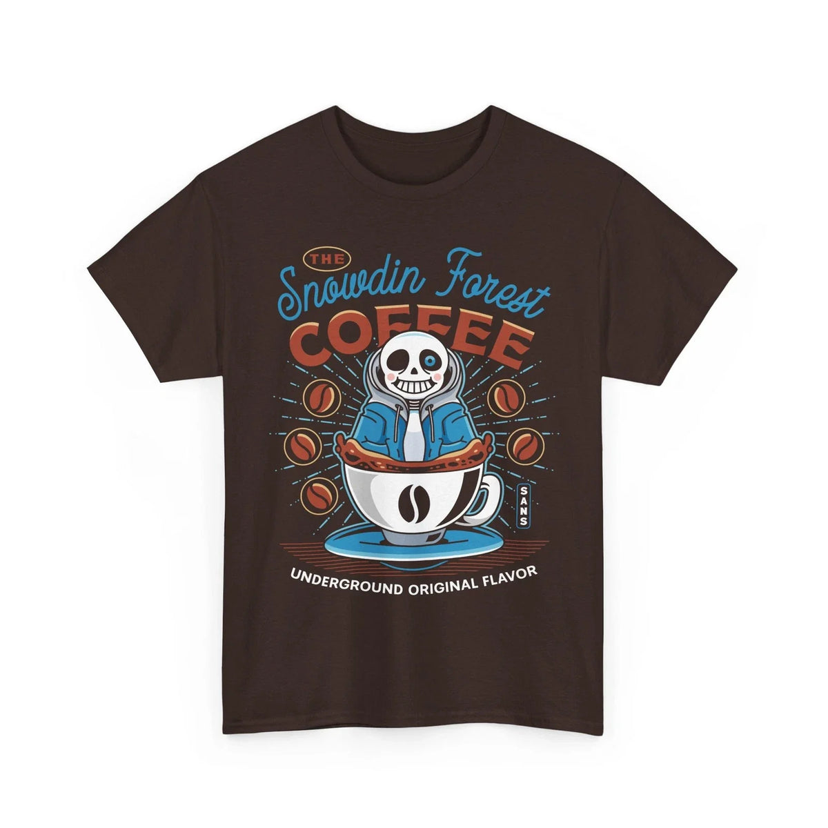 Snowdin Forest Coffee Emblem Unisex T-Shirt. Undertale Video Game. Deltarune.