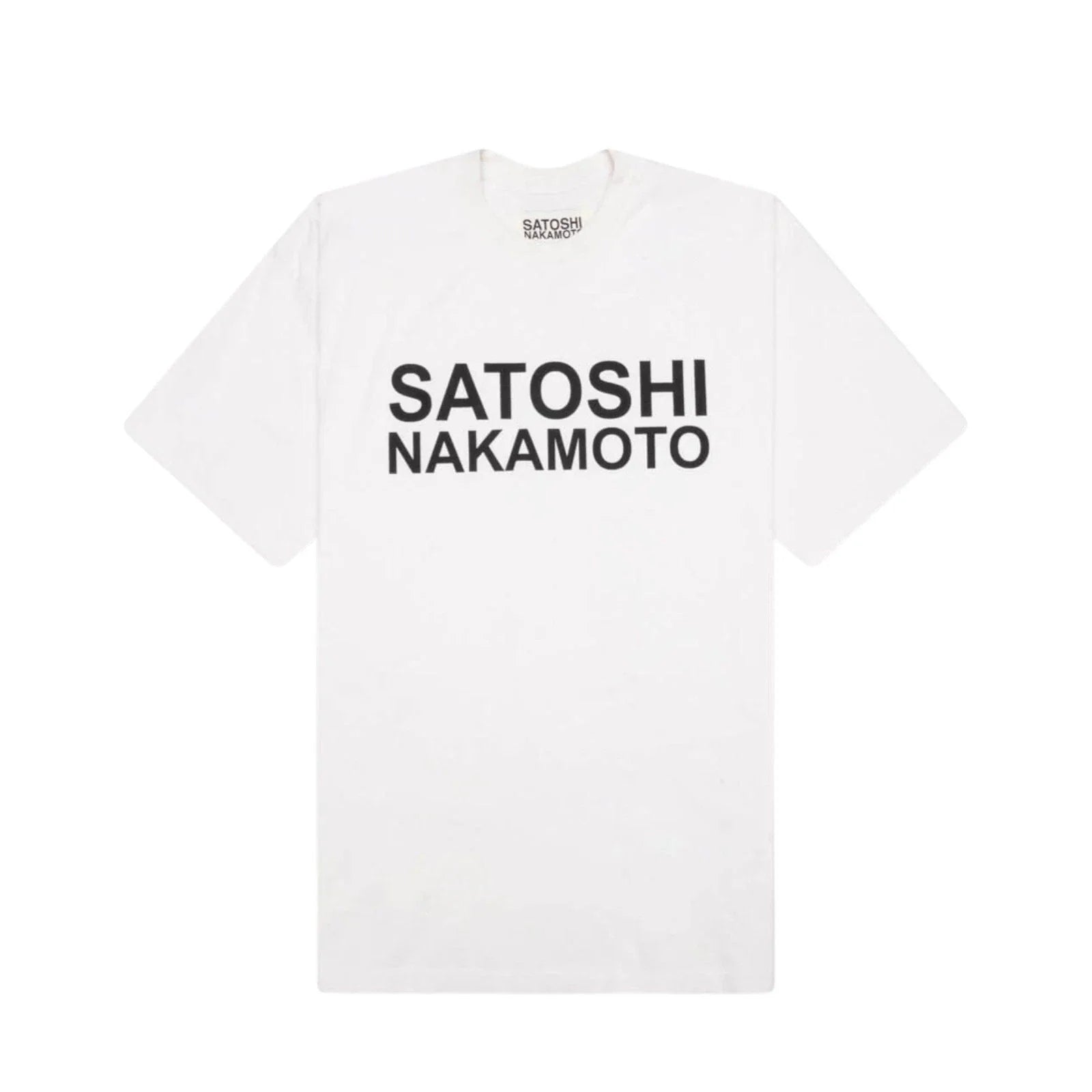 Size M Satoshi Nakamoto Basic Logo Tee "White"
