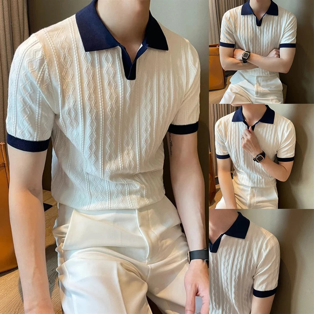 Fashion Streetwear Color Patchwork T-shirts Daily Wear Polyester Fabric