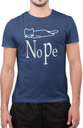 Nope Sarcastic Grumpy Sarcasm Distressed Lazy Cat Pet Lovers for Kids T-Shirt