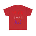 Red Wine And Blue Graphic Tee Shirt, S-5XL