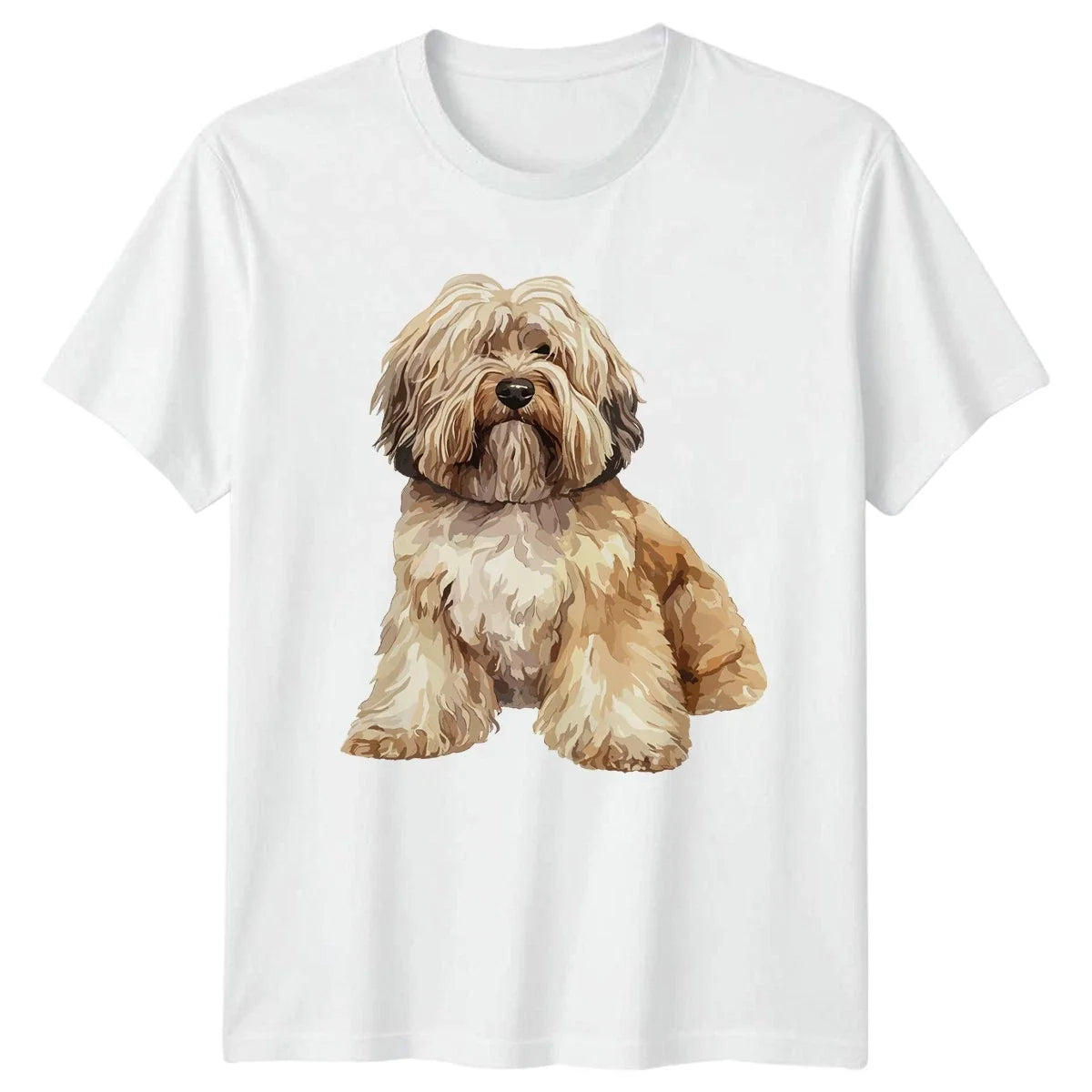 Shaggy Dog Portrait T-Shirt Pet Lover Gift For Him And Her