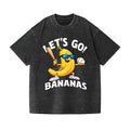Let’s Go Bananas Baseball T-Shirt, Funny Savannah Bananas Fan Vintage Washed Tee