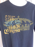 Corona T-shirt Vitg 90s   Save Water Drink Tourist Tee L navy blue D7
