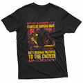 Faithful To The Cheese Funny Japanese Horror Rat Meme Y2K T-Shirt