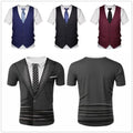 Mens T-Shirt Short Sleeve Summer Shirt Stand Collar Cotton Casual Basic Tops
