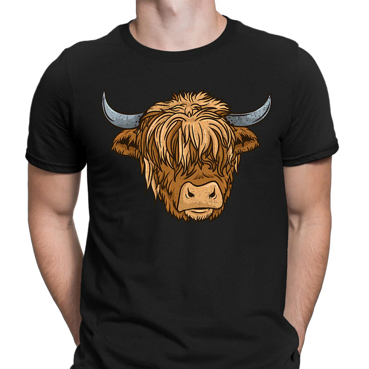 Cow Scottish Farmer Breeder Animal Funny Novelty Mens T-Shirts Tee Top #6NE