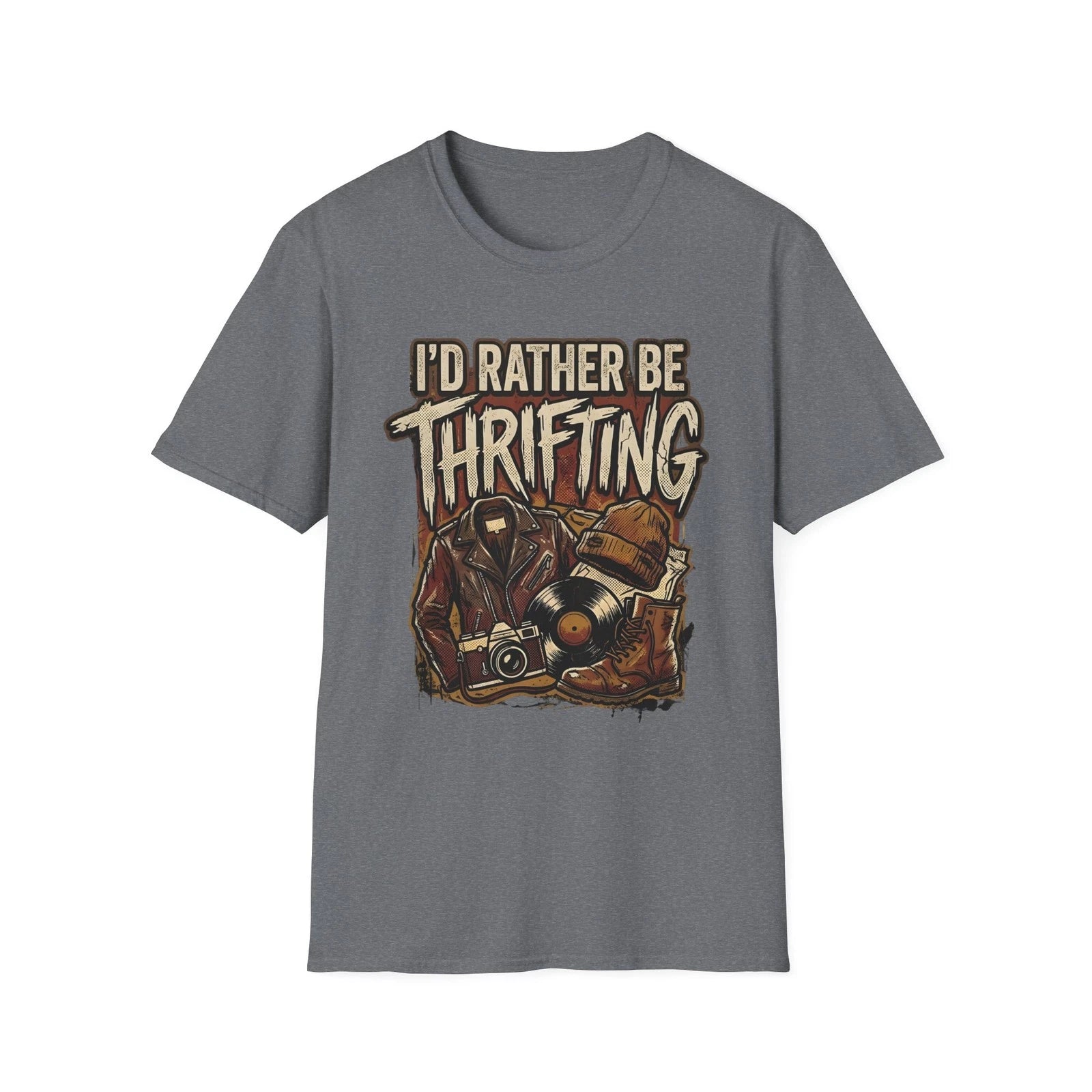 I'd Rather Be Thrifting T-Shirt | Vintage Finds, Camera, Records