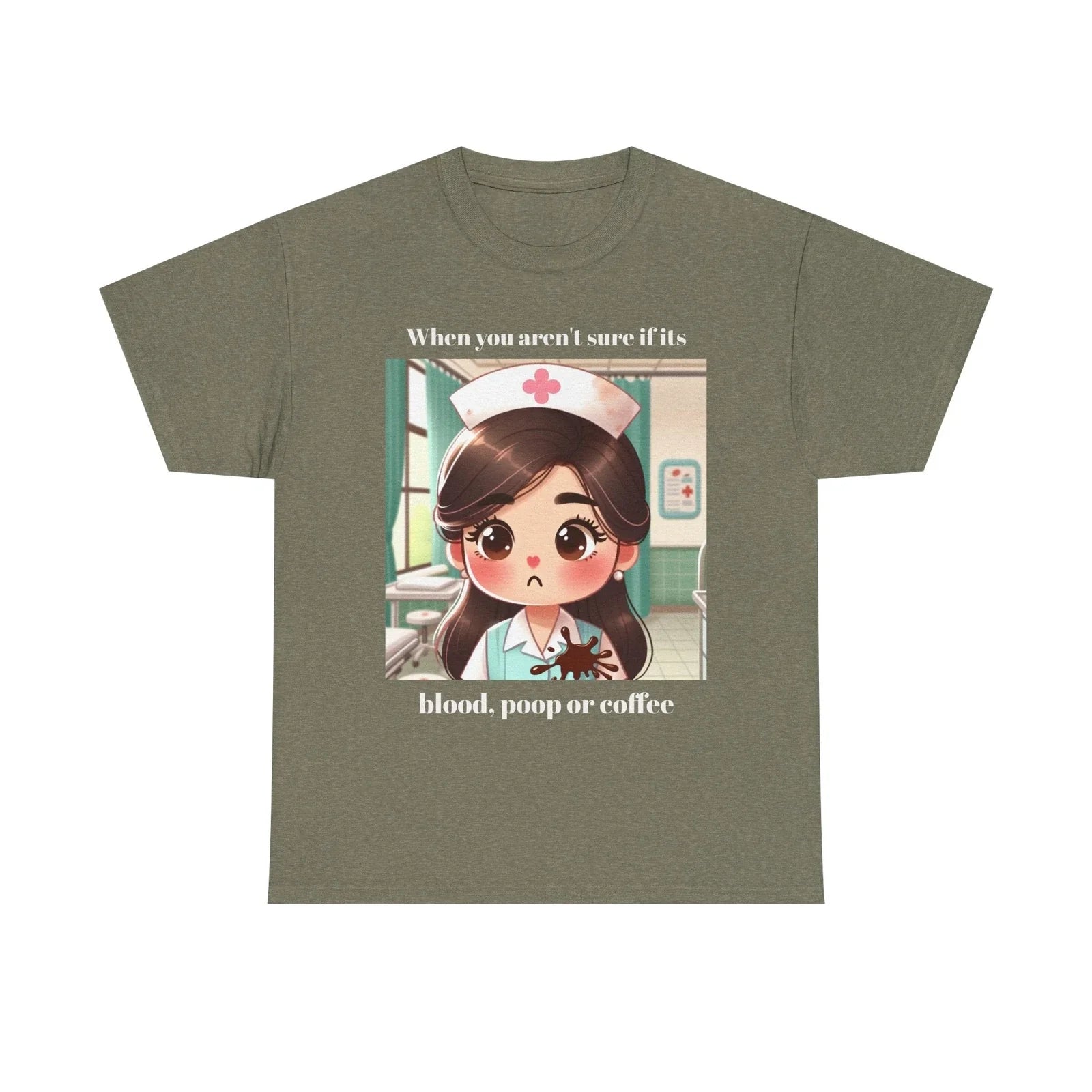 Nurse shirt Blood, Poop or Coffee Funny Healthcare Shirt, nursing gift RN RPN