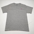 Champion Script Logo T-Shirt Men’s Medium Gray Hip Hop Hipster Sportswear Y2K