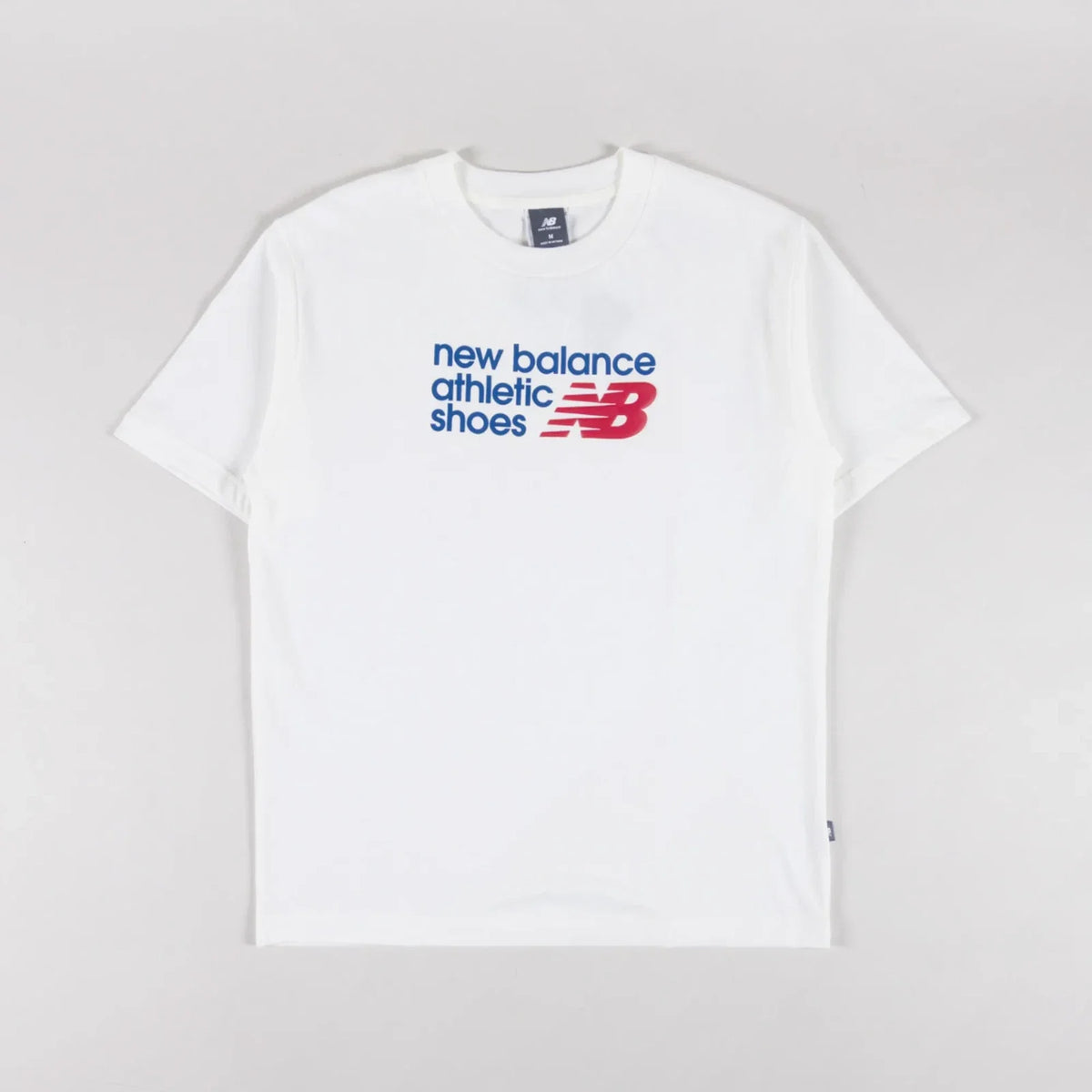 New Balance White Athletics Premium Relaxed Chest Logo T-Shirt - Medium RRP £35