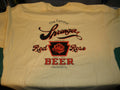 NEW Men's XL Short Sleeve Yellow T-shirt The Famous Sprenger Red Rose Beer