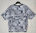 Fresh Prints of Bel-Air Black & White Peace Design Short Sleeve Shirt Size 4XL