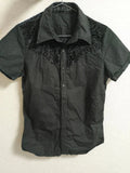 FUGA Short Sleeve Shirt Black Size 46 Stylish Design