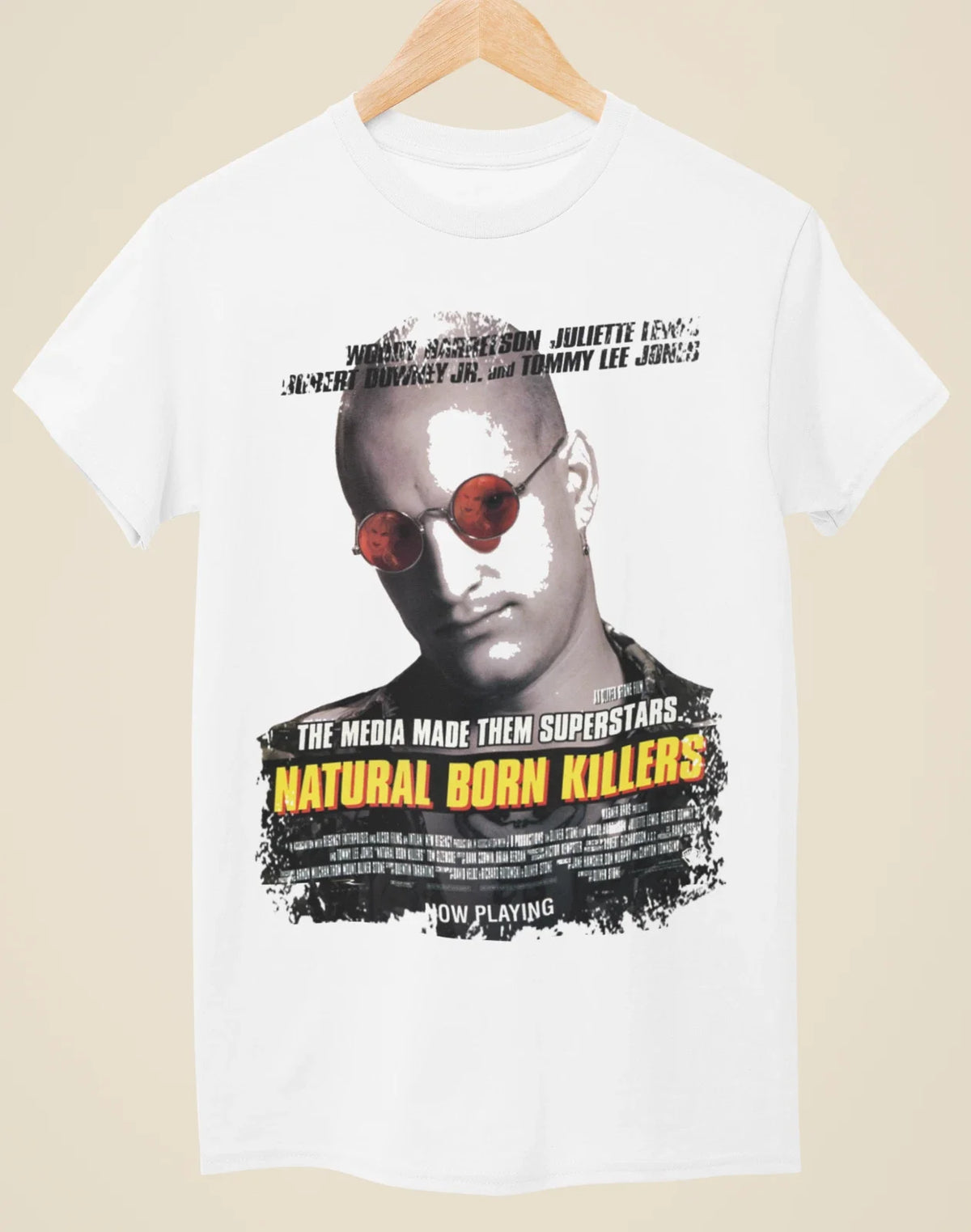 Natural Born Killers - Movie Poster Inspired Unisex White T-Shirt