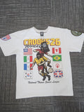 Crooks & Castles World Cup Soccer Graphic Men's Short Sleeve White T-Shirt S