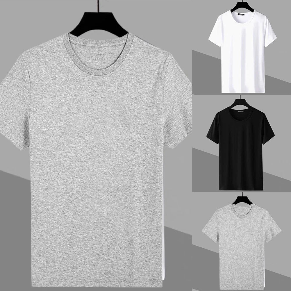 Casual Round Neck Short Sleeve Tee Shirt for Men for Stylish Summer Looks