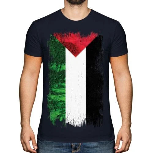 PALESTINE GRUNGE FLAG MENS T-SHIRT TEE TOP FILAST?N PALESTINIAN GIFT SHIRT