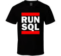 Run SQL California United States    Funny Graphic Patriotic Parody Black T Shirt
