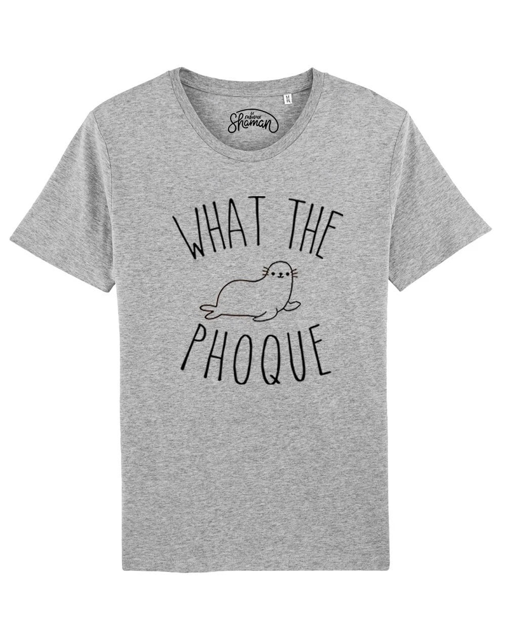 Men's Short Sleeve T-Shirt - WHAT THE PHOQUE Colour Grey