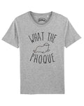 Men's Short Sleeve T-Shirt - WHAT THE PHOQUE Colour Grey