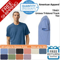 🔥 American Apparel Plain Blank Unisex Triblend Track Tee Up To 3XL TR401