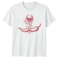 Skull Chili Pepper T-Shirt Hot Peppers Cooking Gift For Him And Her