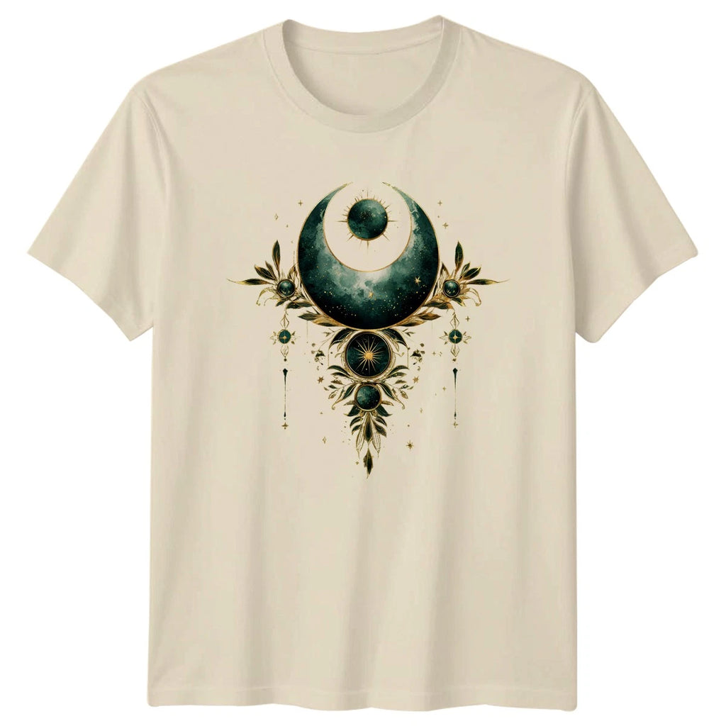Perfect Stylish Gold Watercolor Celestial Womens T-Shirt Occult Mystical